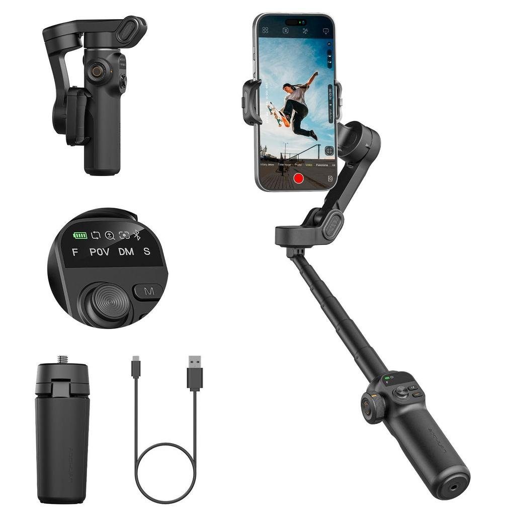 Триосьовий стабілізатор AOCHUAN Professional Gimbal Stabilizer for Smartphone Smart X2 Чорний (SmartX2) 6