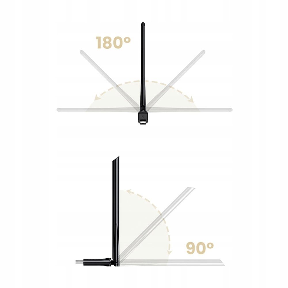 WI-FI-адаптер UGREEN CM496 AC650 High-Gain Dual Band Wireless USB Adapter(UGR-90339) (UGR-90339) 3