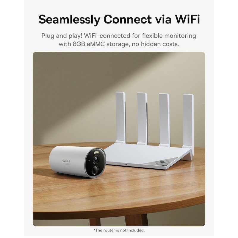 Додаткова IP-камера відеоспостереження Baseus Security B1 Outdoor Camera 2K White (S0SV002130) 8