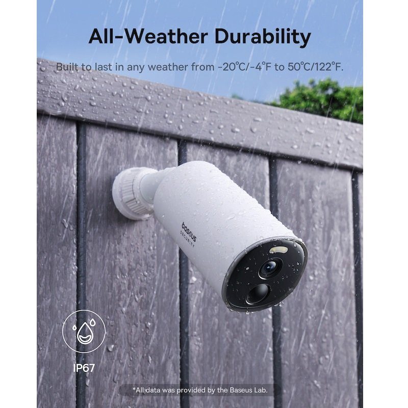 Додаткова IP-камера відеоспостереження Baseus Security B1 Outdoor Camera 2K White (S0SV002130) 7