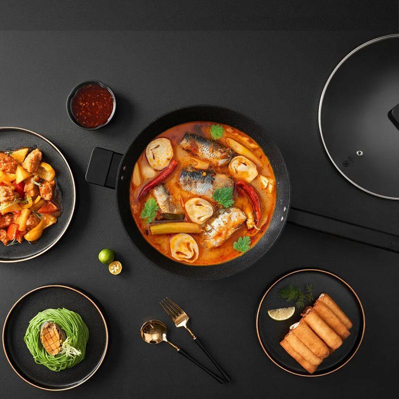 Антипригарна сковорода Xiaomi ZHIWUZHU cooking non-stick wok Mijia custom (MJCG0130) 9