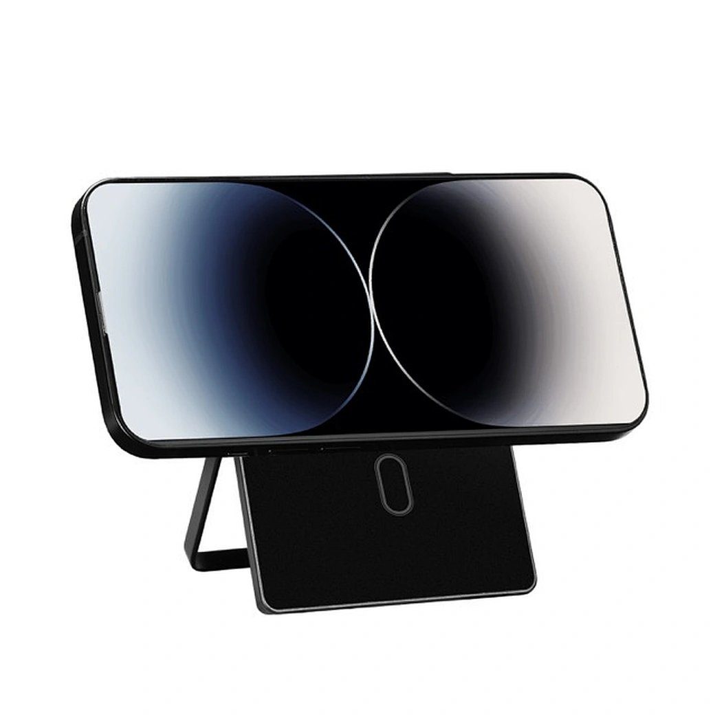 Картхолдер WIWU Warriors Carbon Magsafe Metal Stand Card Holder MW-007 Black (6977703654622) 5