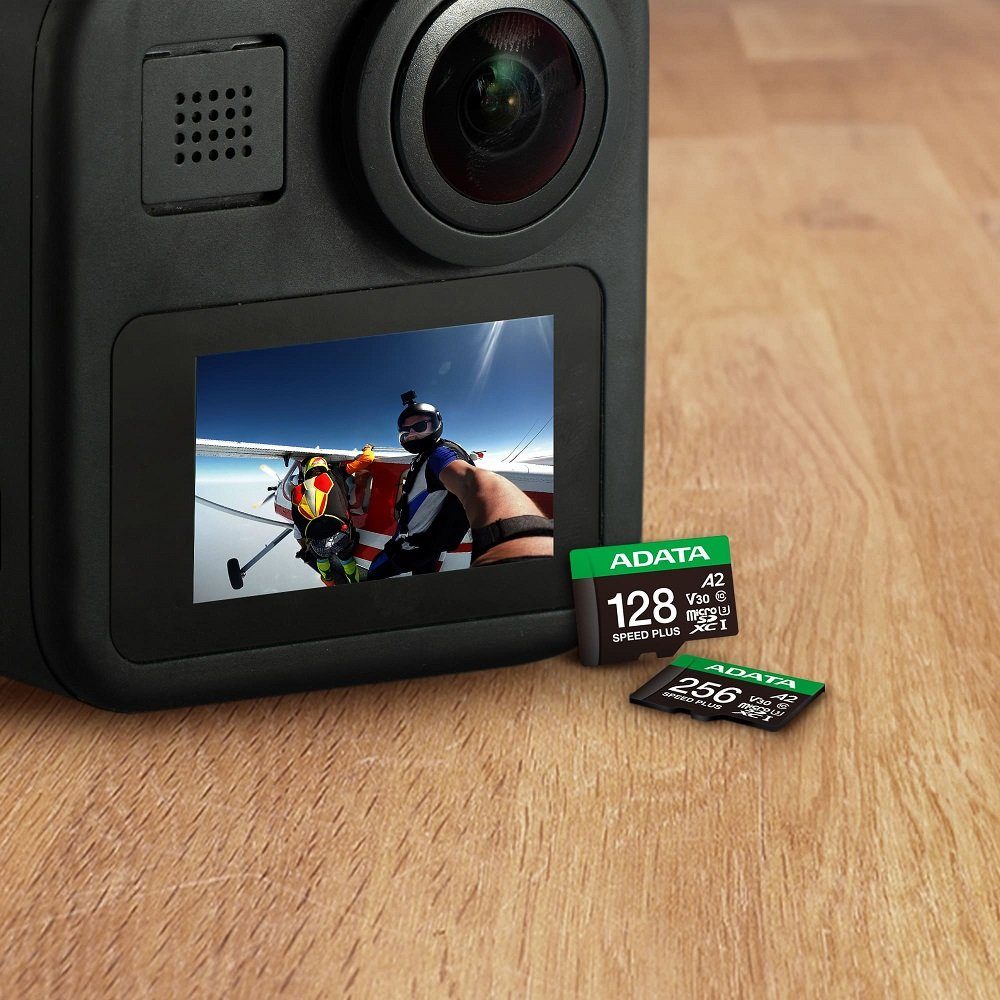Карта пам'яті microSDXC (UHS-1 U3) A-DATA SPEED PLUS 256Gb Class 10 V30 A2 (R-180Mb/s W160Mb/s) (adapter SD) (UD256GUI3V30A2SP-RA1) 4