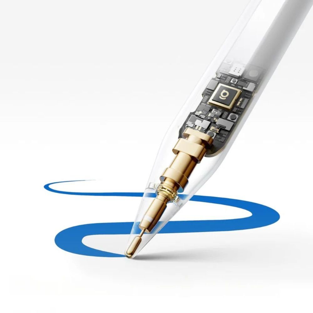 Стилус Baseus Smooth Writing PS3 Pro 360° Touch Operation Wired Charging Stylus Moon White (With Type-C*1 Cable and Tip*1) (B0004A01) 4