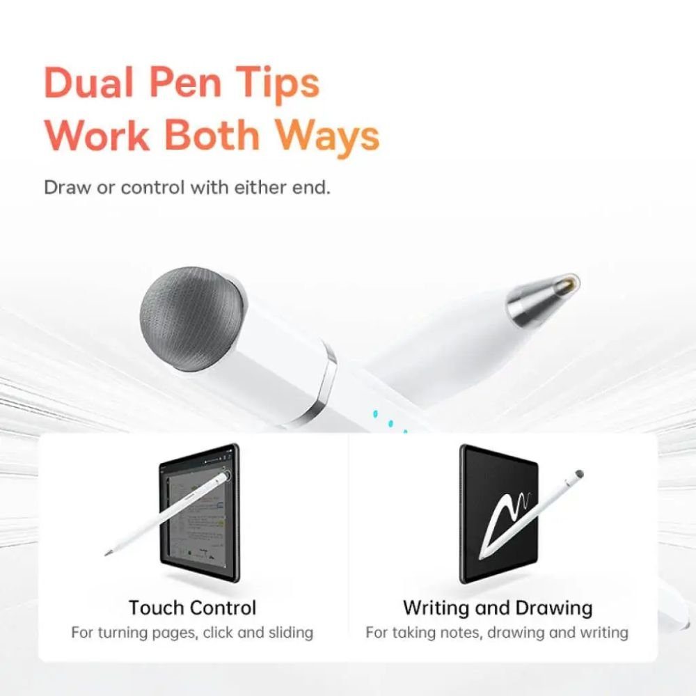 Стилус Baseus Wise Writing HN1 Universal Version  Wired Charging 2-in-1 Stylus For HUAWEI/XIAOMI Moon White (With Type-C Cable*1 and Tip*1 and Palm Re (B0004F01) 6
