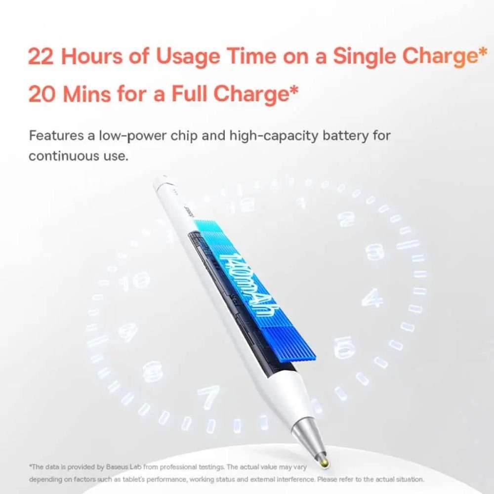 Стилус Baseus Wise Writing HN1 Universal Version  Wired Charging 2-in-1 Stylus For HUAWEI/XIAOMI Moon White (With Type-C Cable*1 and Tip*1 and Palm Re (B0004F01) 7