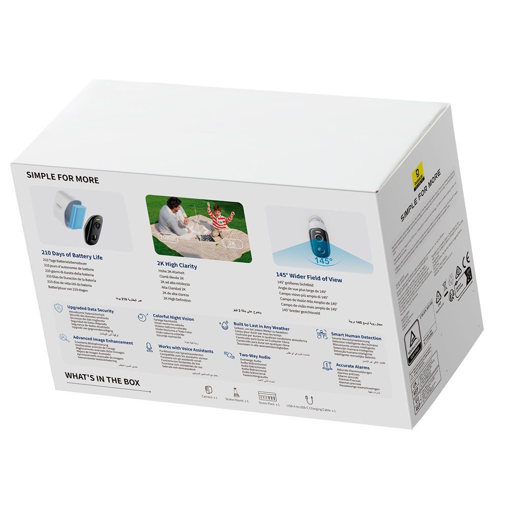 Додаткова IP-камера відеоспостереження Baseus Security N1 Outdoor Camera 2K White (S0ST002130) 3