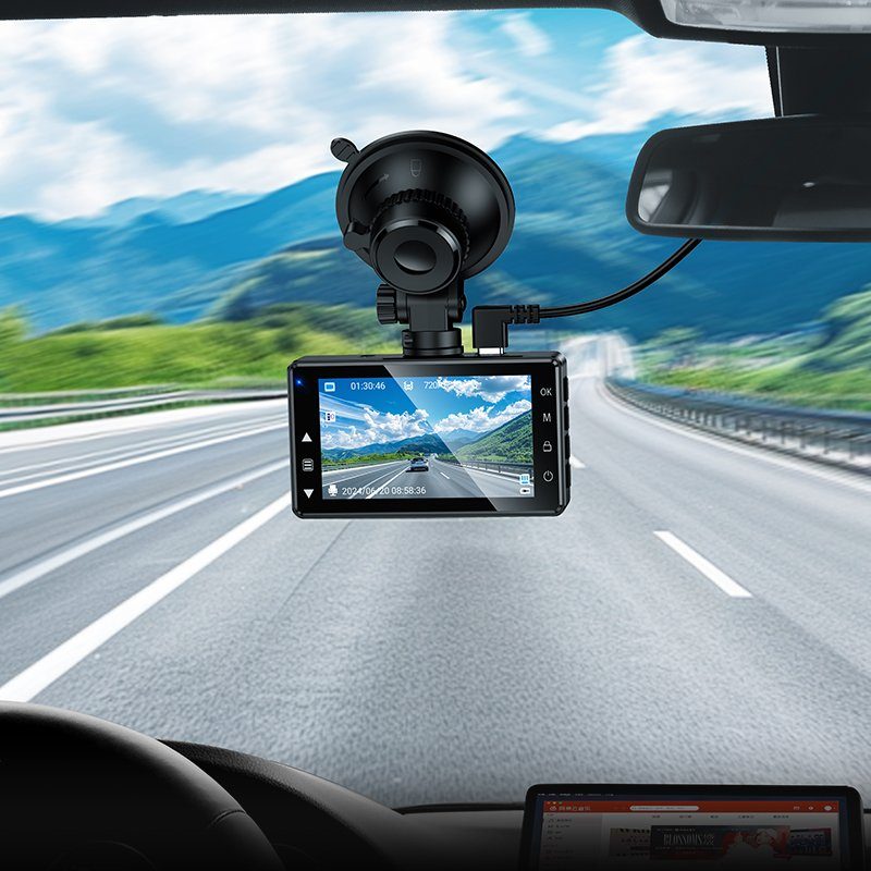 Відеореєстратор HOCO DV14 3-inch screen display driving recorder(720P) (6942007653961) 9