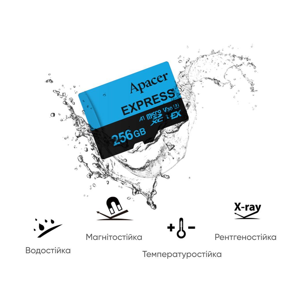 Карта пам'яті microSDXC  (UHS-1 U3) Apacer Express 128Gb class 10 V30 A1  Read/Write:810/700 MB/sec (Compatible with Nintendo Switch 2) (AP128GMCEXG3X17-RA) 7