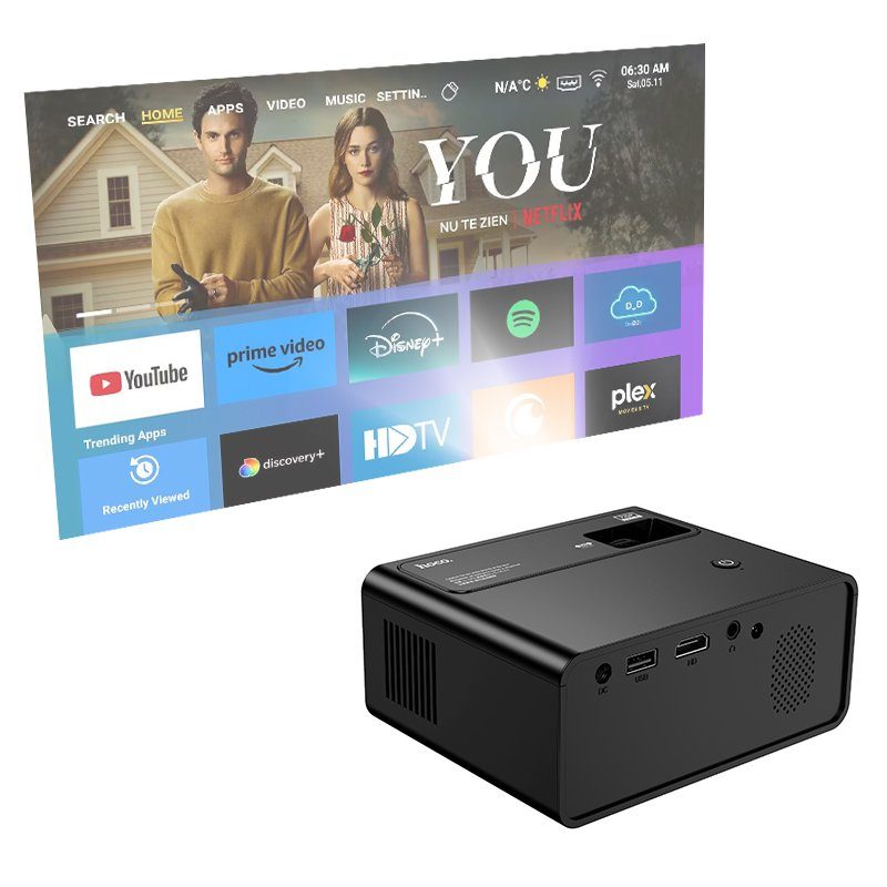 Проектор HOCO DT6 wireless projector (720P same screen version) (EU) (6942007663632) 6