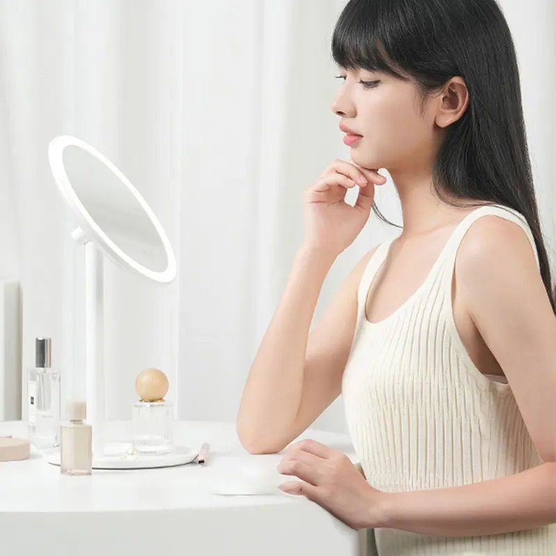 Дзеркало для макіяжу Xiaomi DOCO LED Beauty Sunlight Small Mirror Standard Edition Simple White (XM001) 7