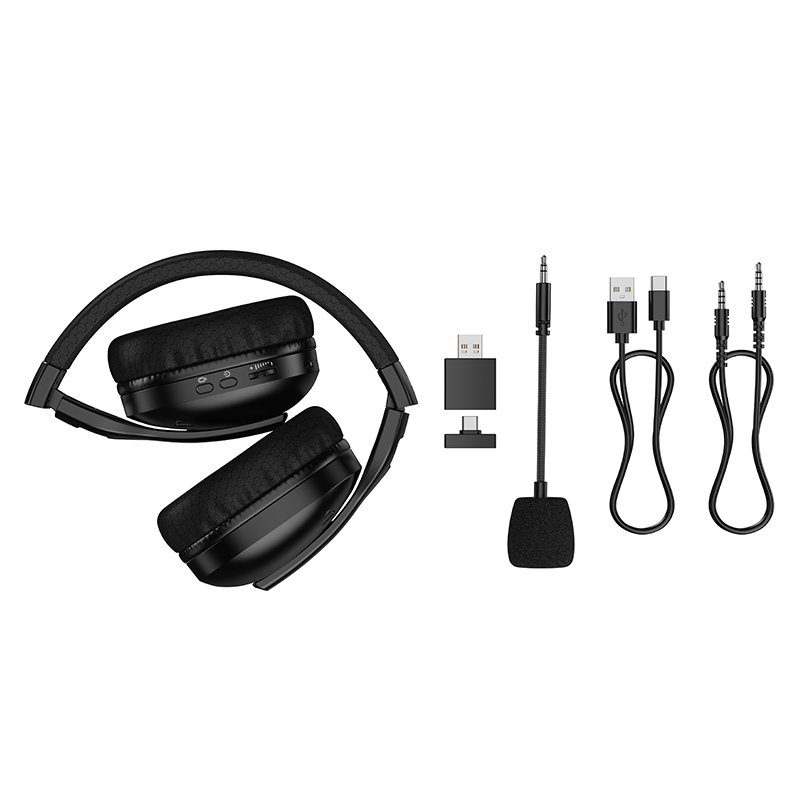 Навушники ігрові HOCO W114 Magic four-mode gaming headphones Black (6942007671439) 6