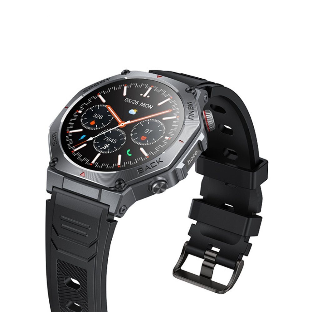 Смарт-годинник HOCO Y37 AMOLED 36mm. 520 mAh. GPS sports watch(call version) Black (6942007666046) 4
