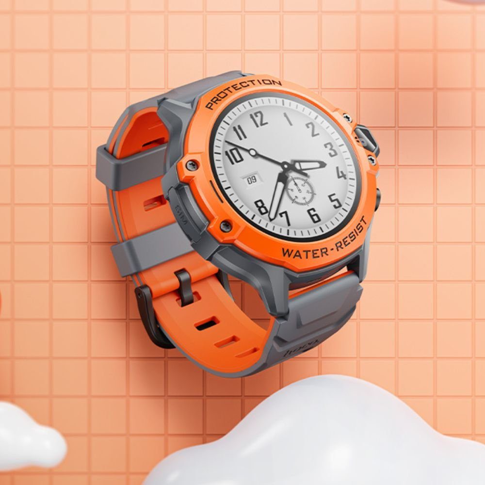 Дитячий смарт-годинник HOCO Y107 4G 32mm. 700 mAh. IP54. children phone watch orange (6942007666060) 6