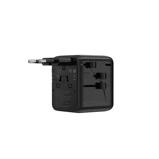 Мережевий фільтр WIWU 25W Warrior GaN Universal Adapter 2C1A Wi-UA011 Black (6977703656626) 6