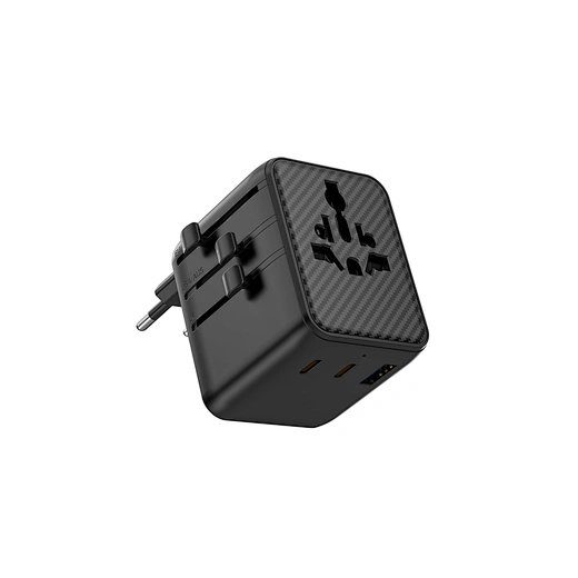 Мережевий фільтр WIWU 25W Warrior GaN Universal Adapter 2C1A Wi-UA011 Black (6977703656626) 3