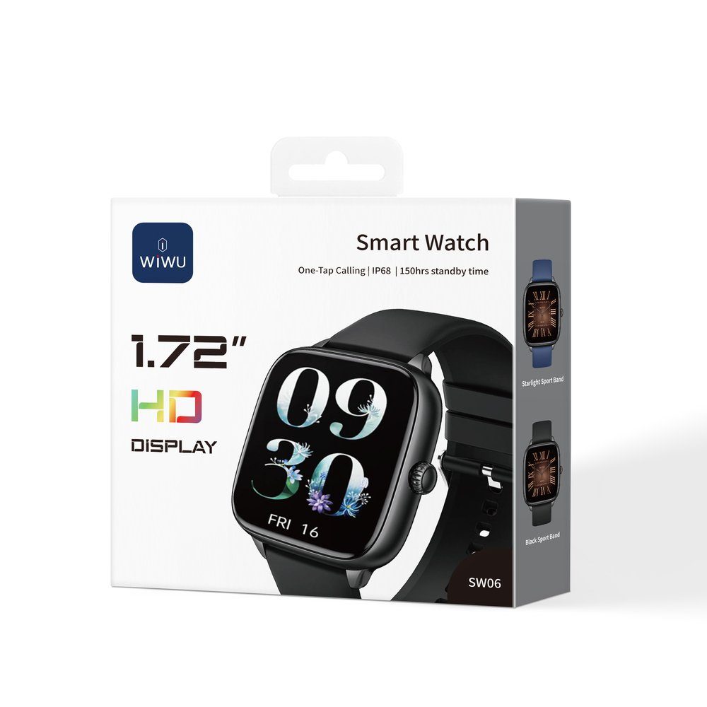 Смарт-годинник WIWU Smart Watch SW06 Black (6977703656701) 2