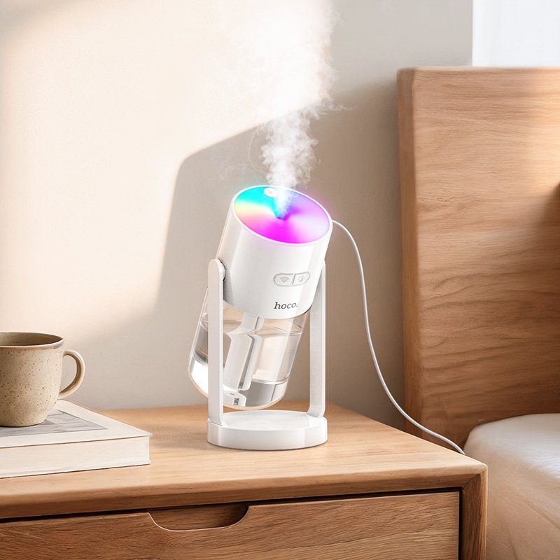 Зволожувач повітря з проекцією зоряного неба HOCO HX34  280ml Starry sky humidifier White (6942007674560) 7