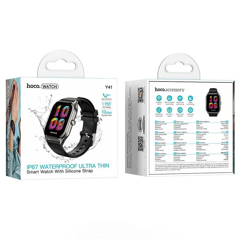 Смарт-годинник HOCO Y41 Smart watch(call version) Black (6942007674133) 2