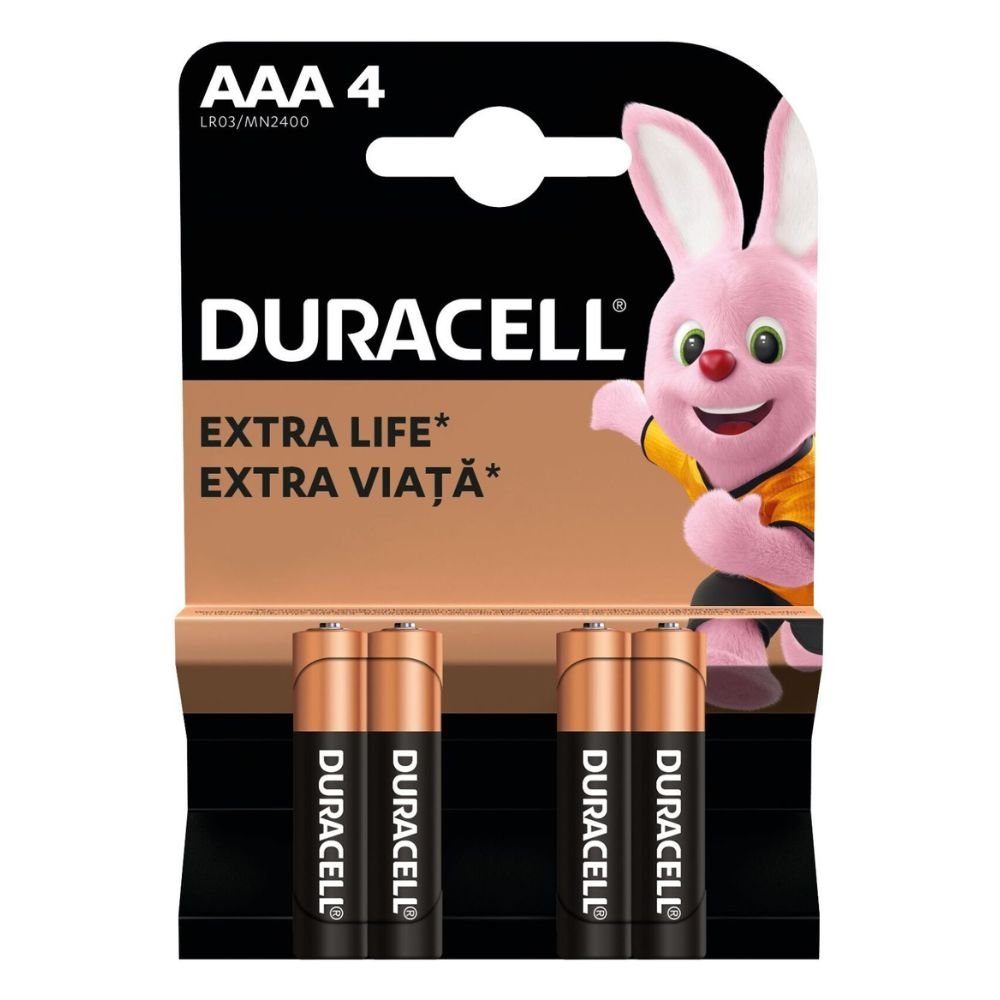 Батарейка Duracell Basic LR3/AAA (4шт) (5000394127326)