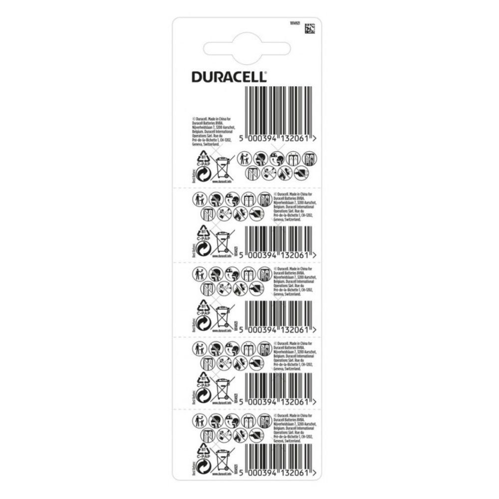 Батарейка Duracell LR44/A76 (10шт) (5000394132061) 3