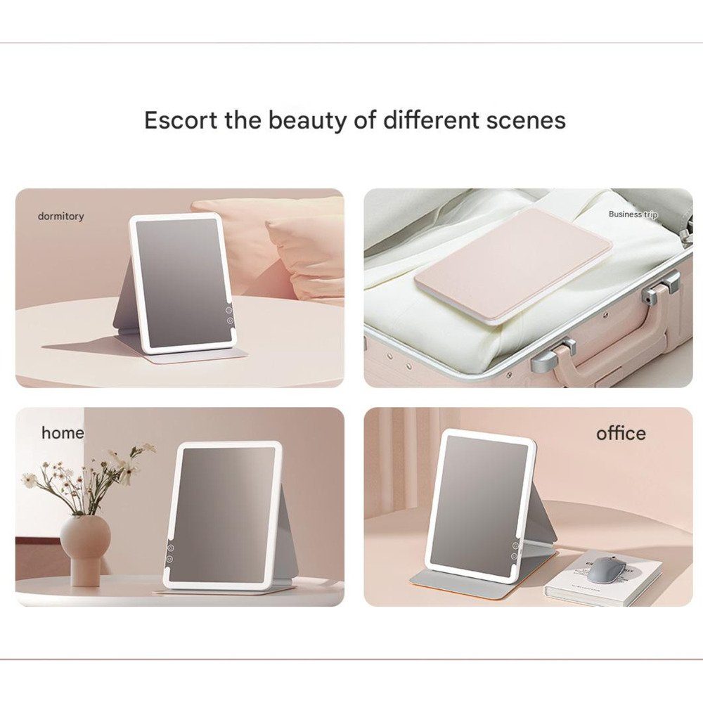 Дзеркало для макіяжу Xiaomi DOCO 11 " Daylight Portable Flat Mirror Pro Pink (FM008P) 12