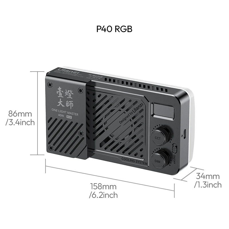 Відеосвітло Ulanzi LM-P40RGB Portable Video Light 40W RGB (L130) 3