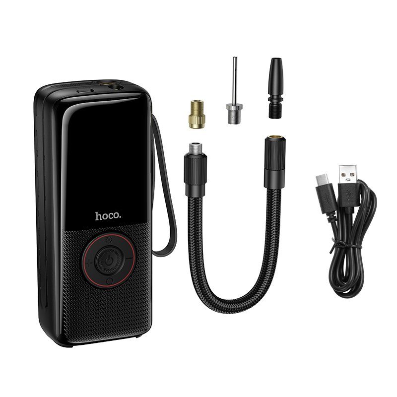 Автомобільний насос HOCO ZP18 Enlighten portable smart air pump Black (6942007673303) 7