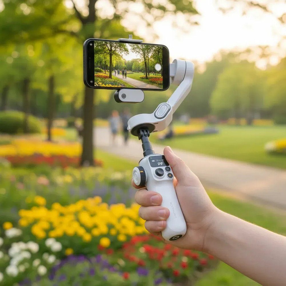 Триосьовий стабілізатор AOCHUAN Professional Gimbal Stabilizer for Smartphone SMART P2 White (AOCHUAN-SMARTP2-W) 6