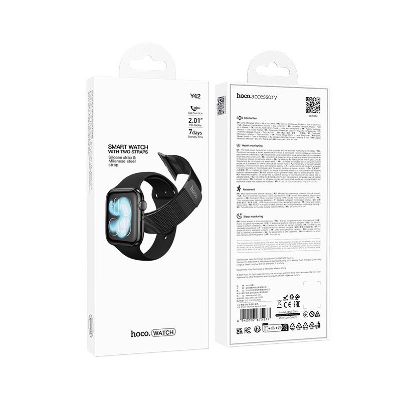 Смарт-годинник HOCO Y42 51mm. 200 mAh. IPX6 Smart watch(call version) Black (6942007675277) 2