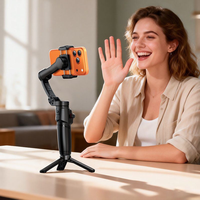Триосьовий стабілізатор HOCO K91 Three-axis intelligent gimbal Black (6942007675802) 8