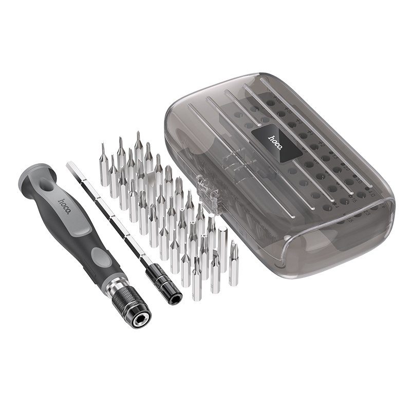 Набір викруток HOCO UT10 32-in-1 screwdriver set gray and black (6942007674614) 6