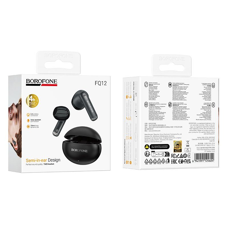 Бездротові навушники TWS BOROFONE FQ12 Black (6941991124624) 2