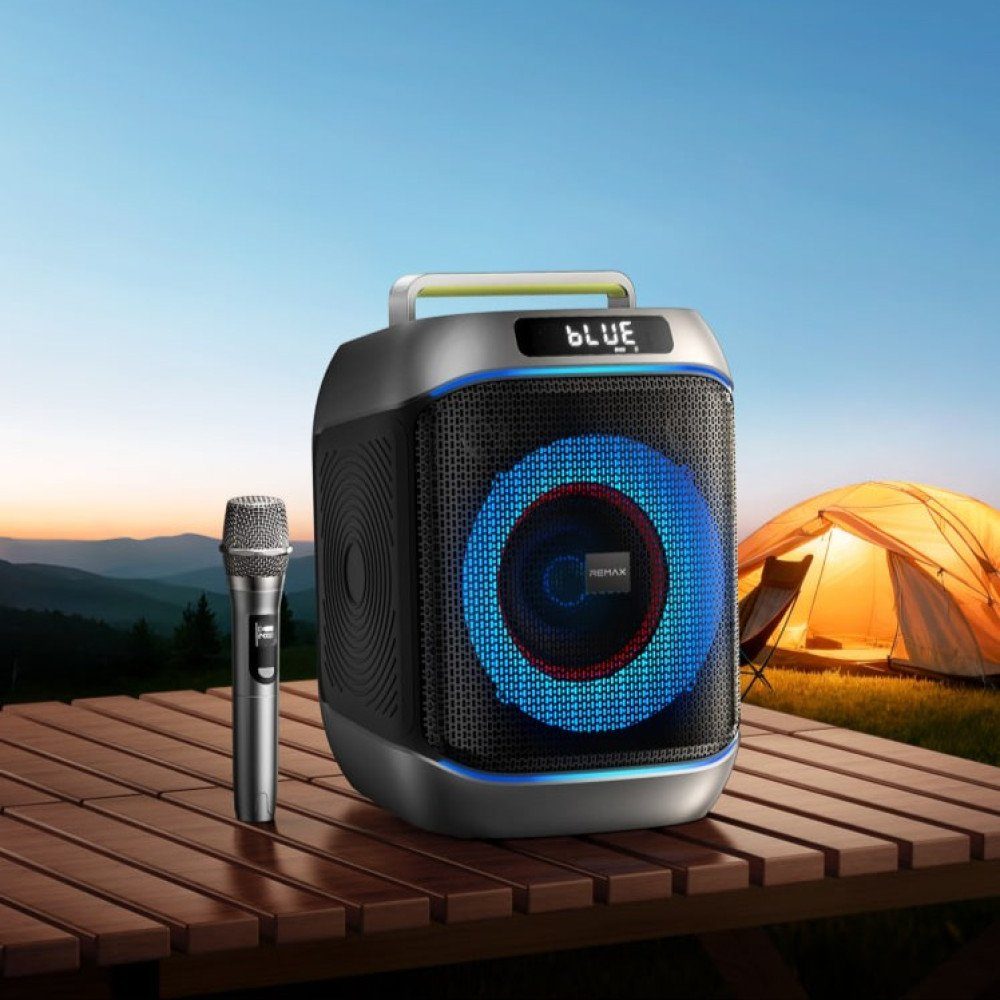 Портативна колонка REMAX RB-MB12 Party lighting Wireless Portable Speaker, 60W, Black (6954851264828) 3