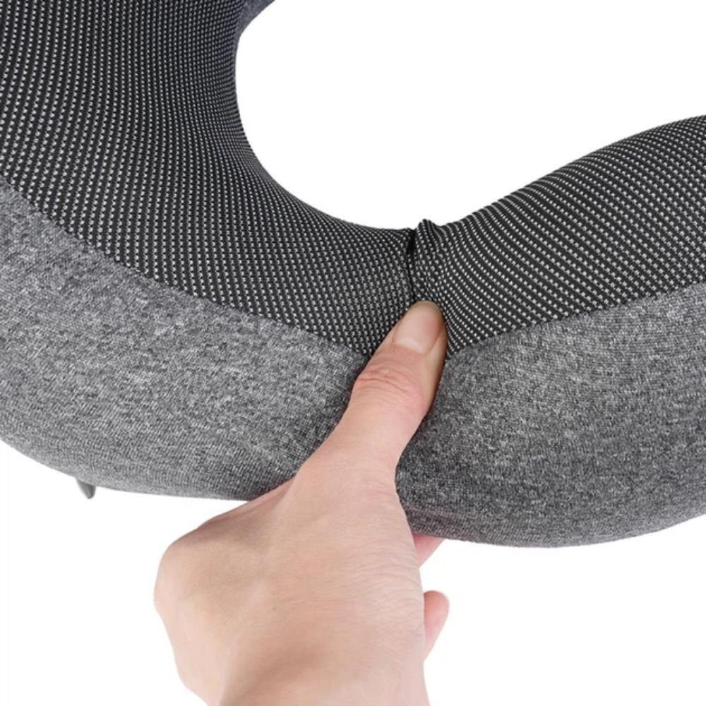 Подушка для подорожі HOCO HX70 slow rebound memory foam U-shaped pillow Black (6942007664677) 7