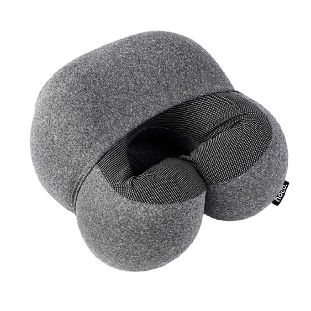 Подушка для подорожі HOCO HX70 slow rebound memory foam U-shaped pillow Black (6942007664677) 3