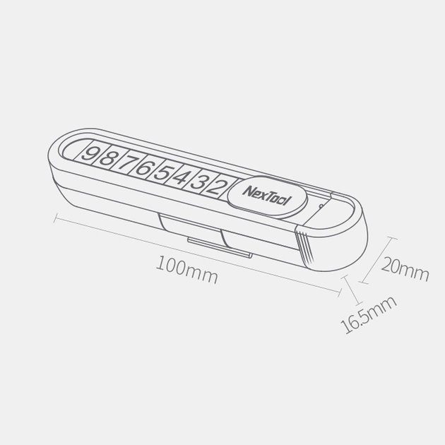 Паркувальна карта Xiaomi NEXTOOL Multifunctional Parking Sign Black (NE20140) 9