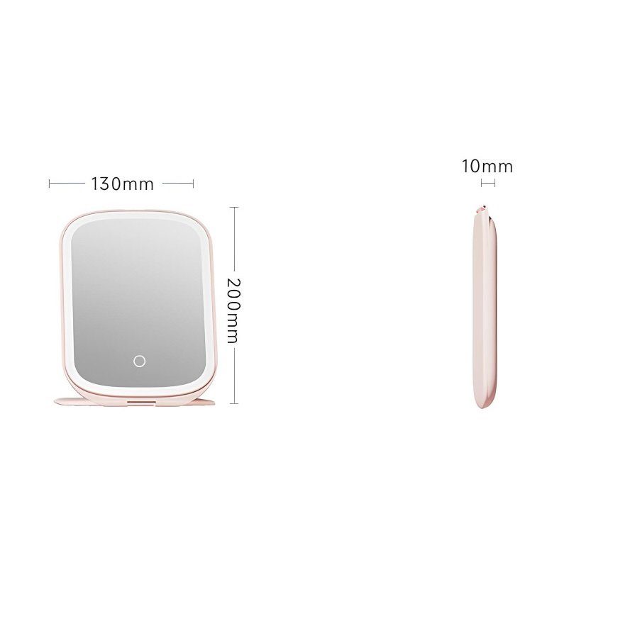 Дзеркало для макіяжу Xiaomi DOCO Cosmetic Mirror Portable with Lamp Flip version-Powder (FM002) 3