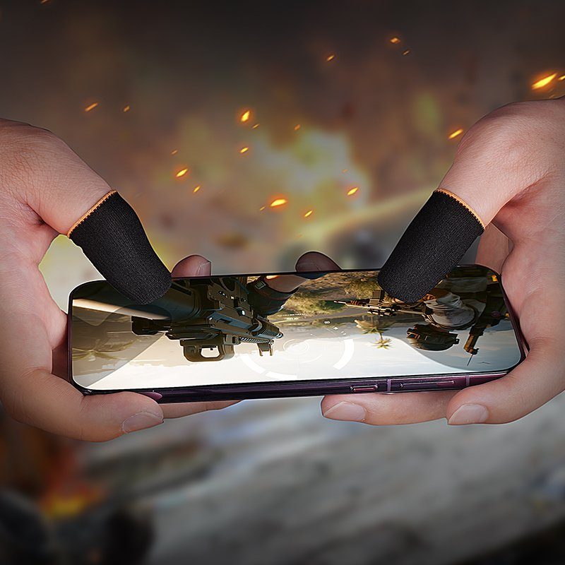 Напальчник ігровий HOCO GA20 Magic Claw carbon fiber gaming finger set(2PCS pack) Black (6942007666169) 9