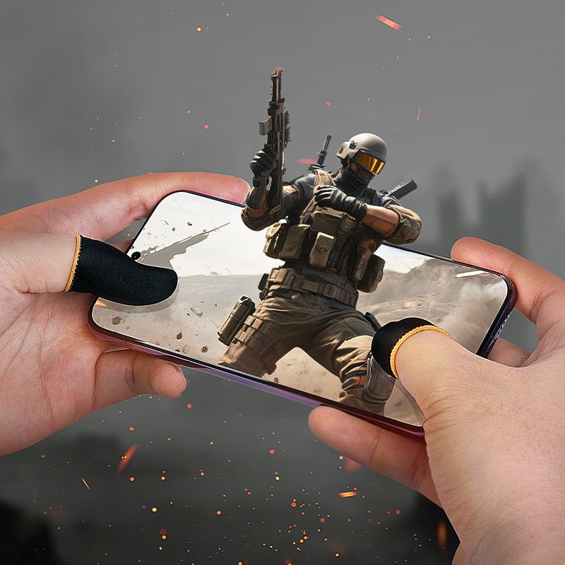 Напальчник ігровий HOCO GA20 Magic Claw carbon fiber gaming finger set(2PCS pack) Black (6942007666169) 8