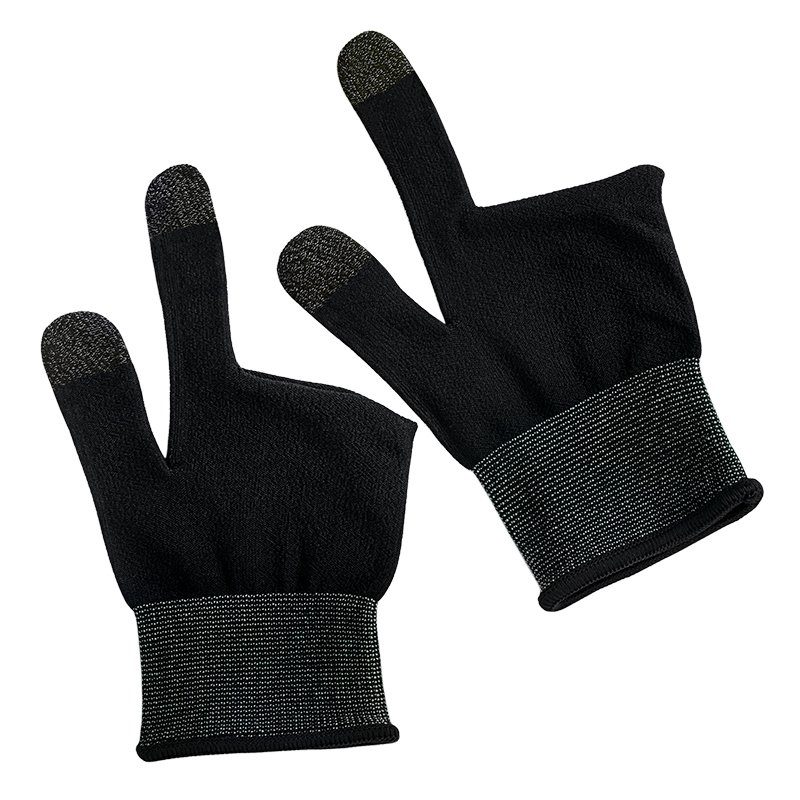 Рукавички ігрові HOCO GA21 Eagle Claw silver fiber two-finger gaming gloves(2PCS pack) Black (6942007666176) 3