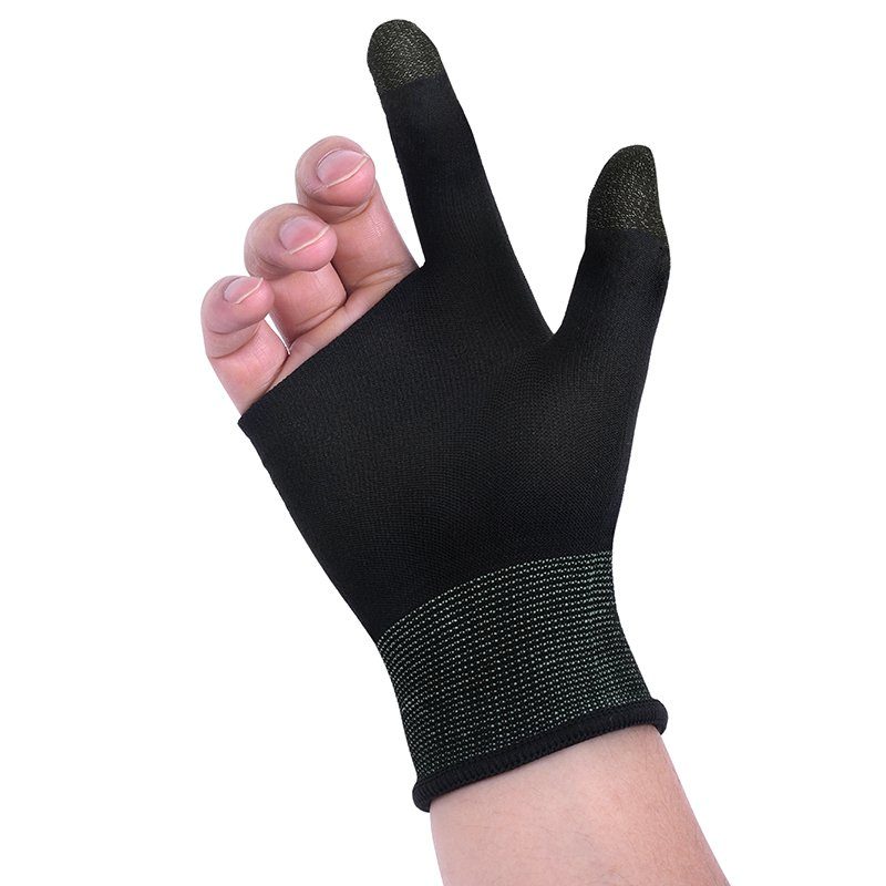 Рукавички ігрові HOCO GA21 Eagle Claw silver fiber two-finger gaming gloves(2PCS pack) Black (6942007666176) 6