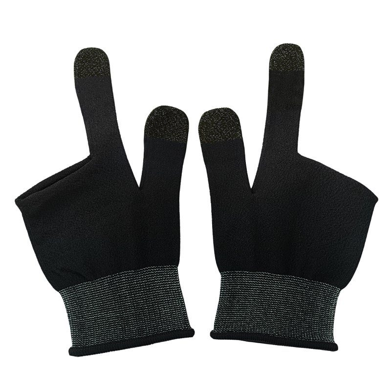 Рукавички ігрові HOCO GA21 Eagle Claw silver fiber two-finger gaming gloves(2PCS pack) Black (6942007666176)