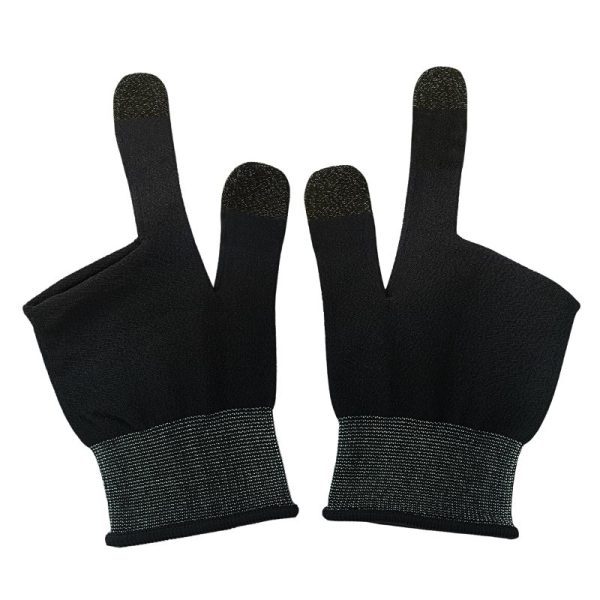 Рукавички ігрові HOCO GA21 Eagle Claw silver fiber two-finger gaming gloves(2PCS pack) Black (6942007666176)