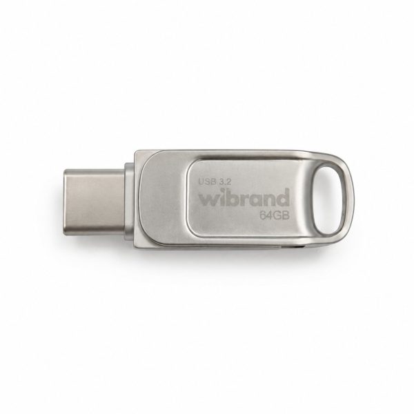 Флеш-накопичувач Wibrand USB 3.2 Gen1 Bee 64GB USB Type-A/USB Type-C Silver (WI3.2TC/BE64TC039S)