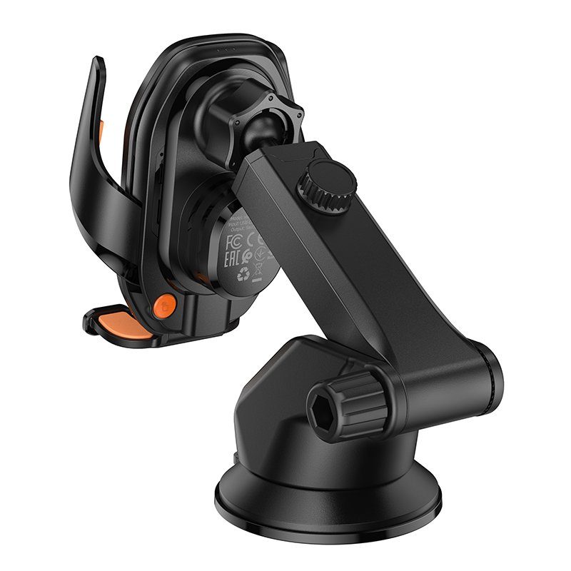 Автотримач для телефона з БЗП HOCO HW34 Blue whale 3-axis linkage wireless fast charging car holder(center console) (6942007652148) 7