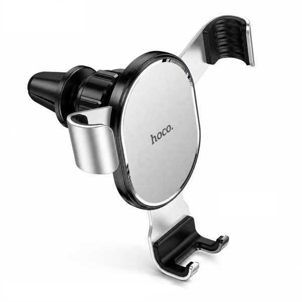 Автотримач для телефона HOCO CA56 Plus Armor metal gravity car holder Black Silver (6931474760296)