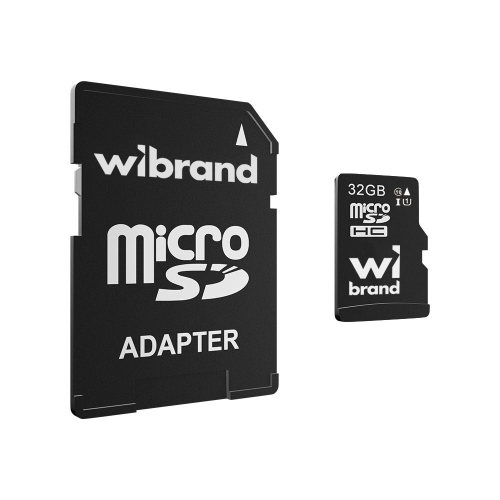 Карта пам'яті microSDHC (UHS-1) Wibrand 32Gb class 10 (adapter SD) (WICDHU1/32GB-A)