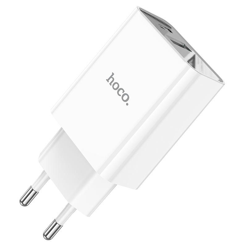 Мережевий зарядний пристрій HOCO C100A PD20W+QC3.0 charger with digital display White (6931474769800) 5