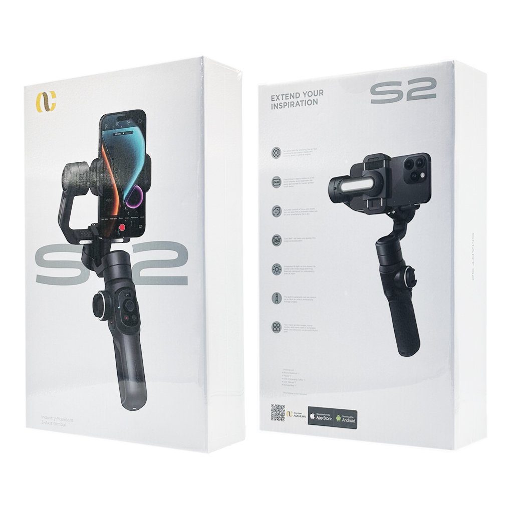 Триосьовий стабілізатор AOCHUAN Professional Gimbal Stabilizer for Smartphone SMART S2 Чорний (AOCHUAN-SMARTS2-B) 2
